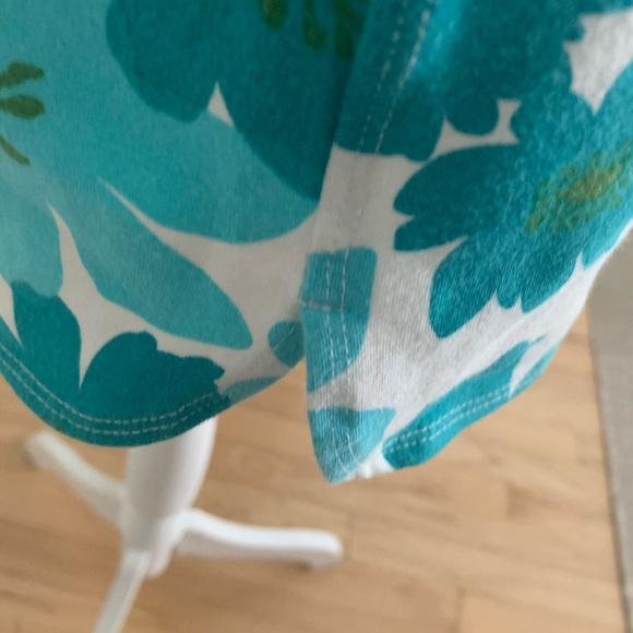 EXPRESS floral mini skirt with slit green/white XS - Picture 5 of 5